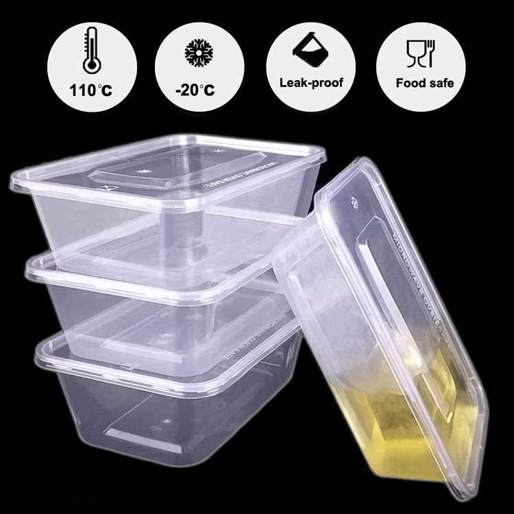 Disposable Clear Rectangle Meal Prep Container