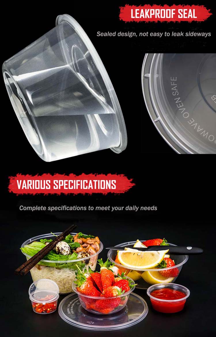 Disposable Medium Round Meal Prep Containers