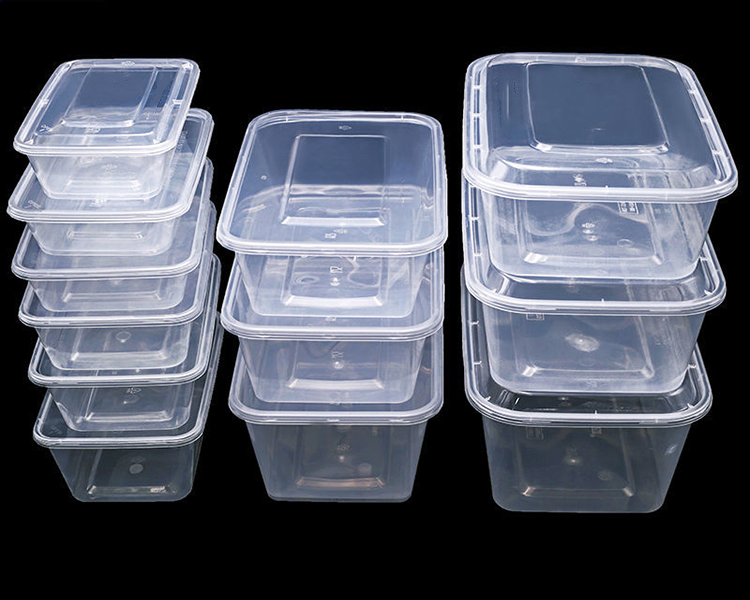 Disposable clear meal prep lunch box 
