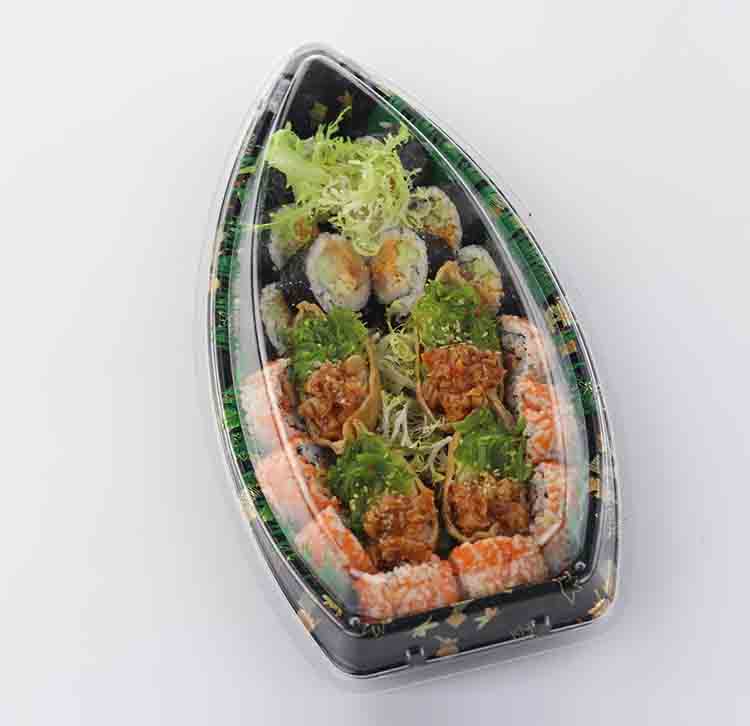 Disposable Boat Shaped Platter Sushi Containers