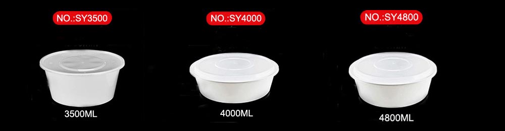 Disposable Plastic Large Round Food Containers
