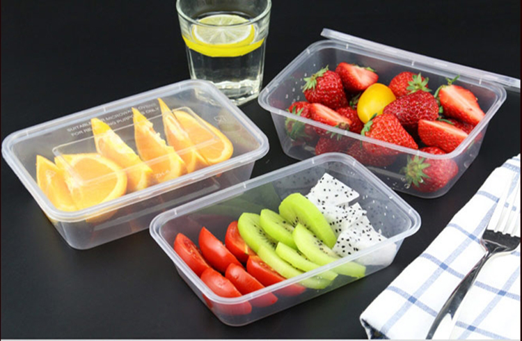 Disposable clear meal prep food container