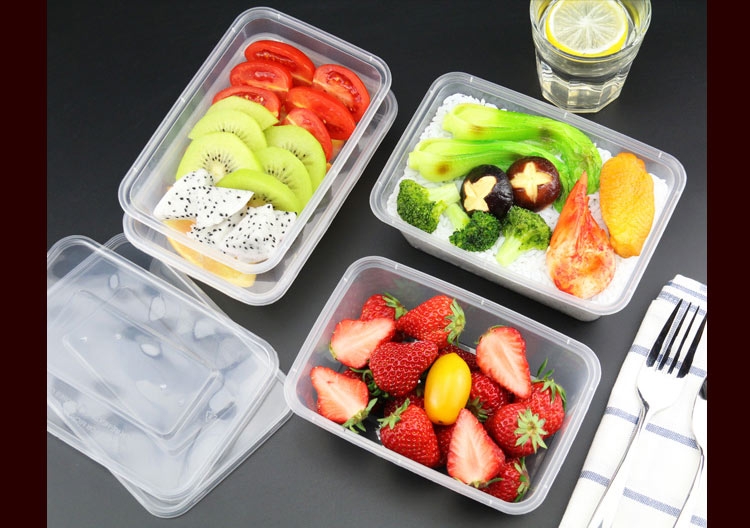 Disposable rectangle lunch box with lids