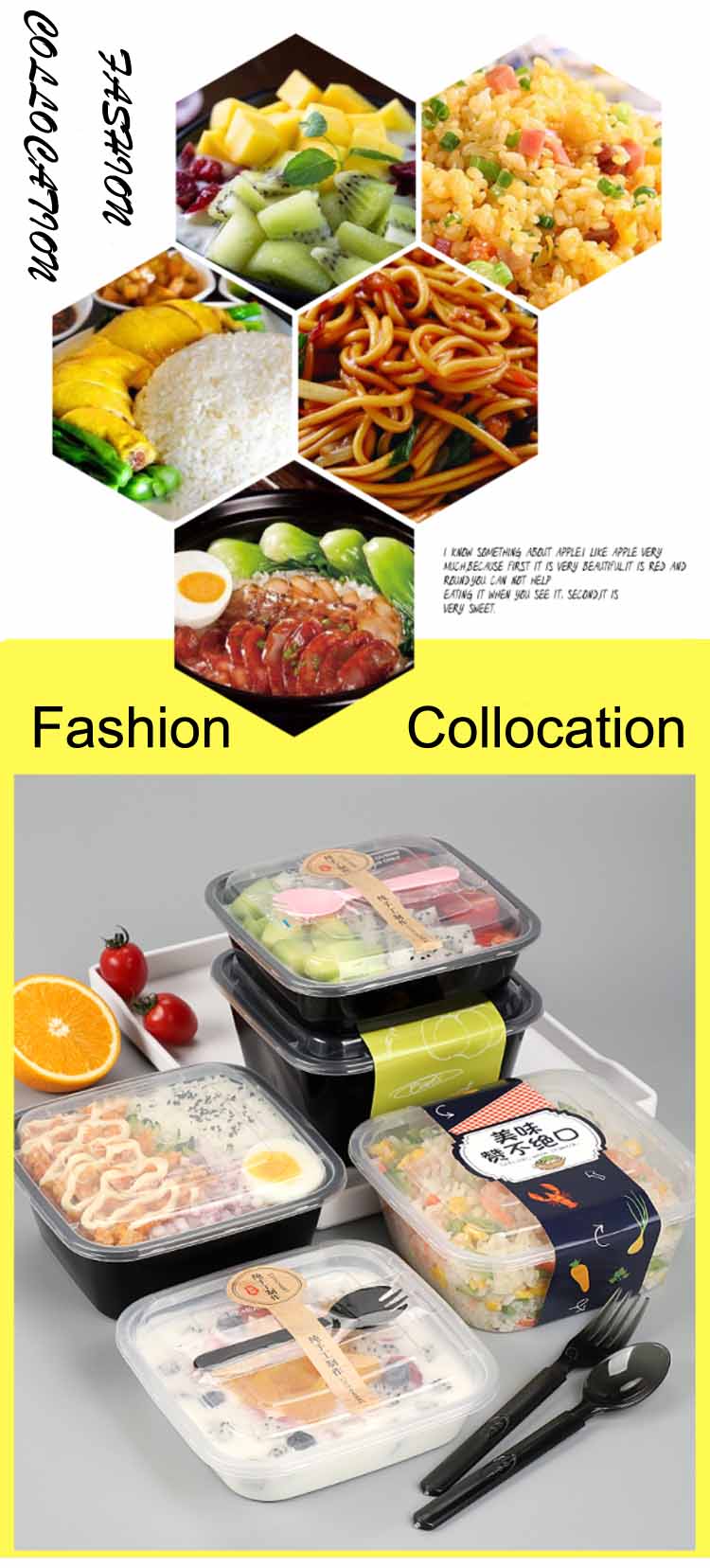 Disposable Plastic Square Food Containers