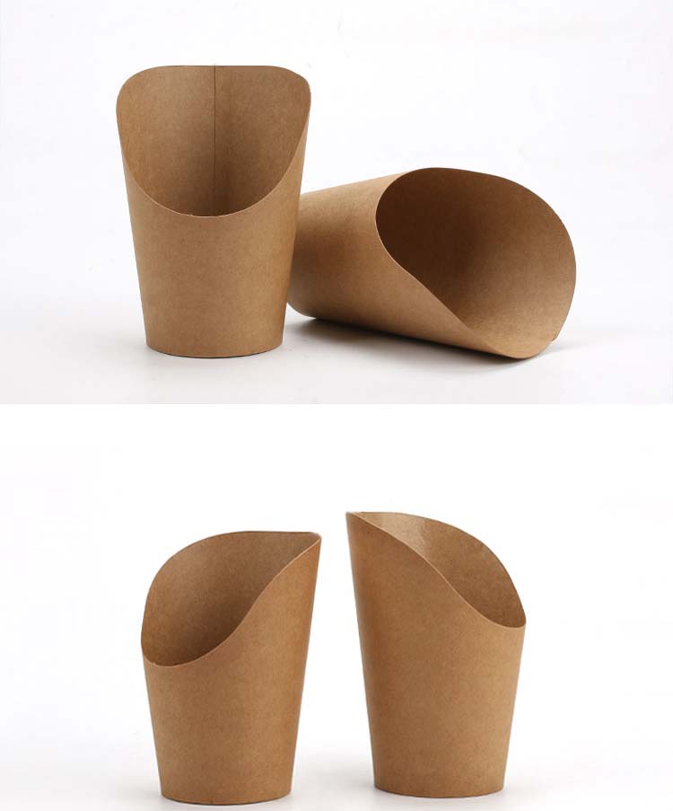 China Kraft Paper Brown Fries Cup 