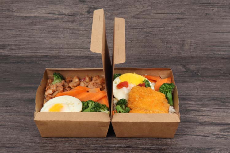 Disposable Kraft Paper Lunch Boxes