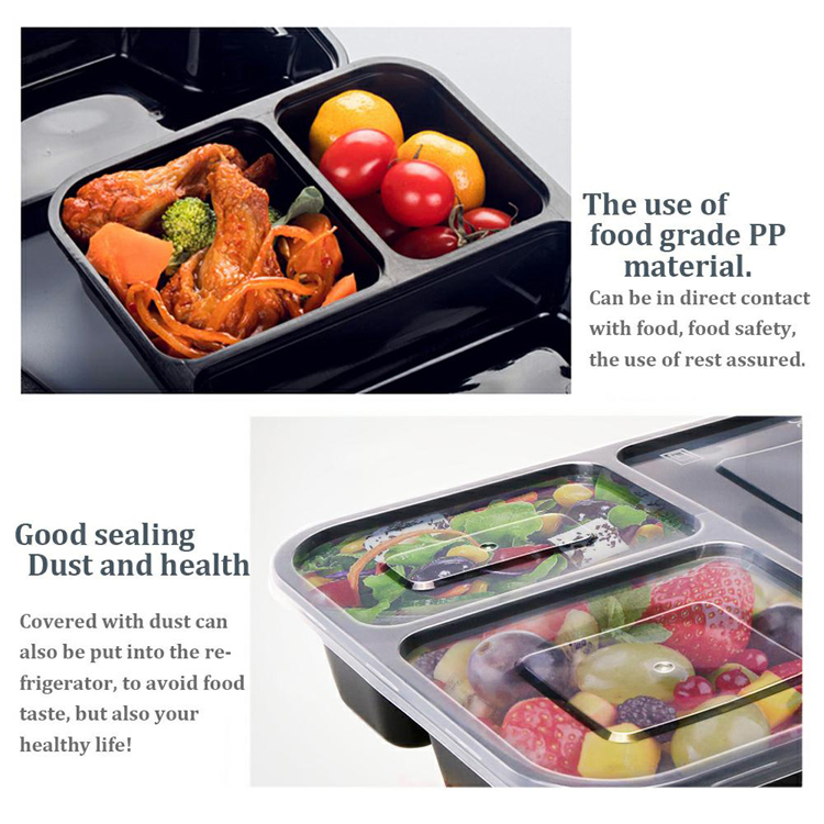 Disposable Plastic Multi Compartment Food Containers