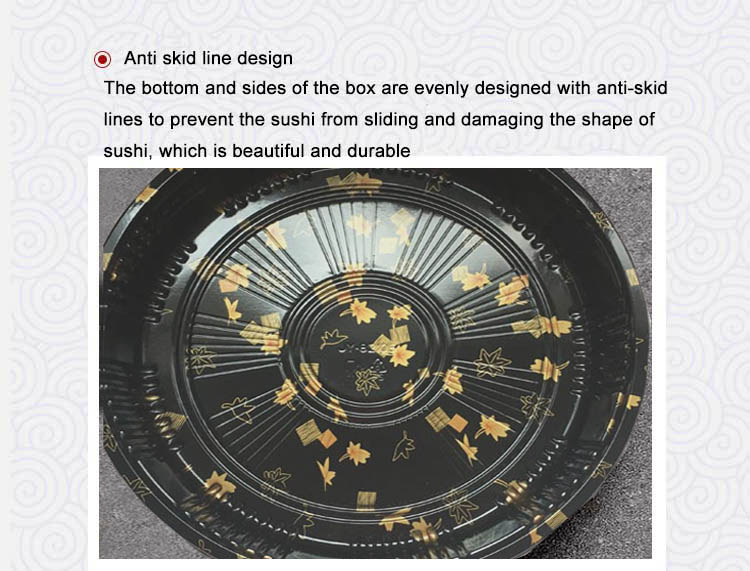 Disposable PS Material Round Sushi Platter