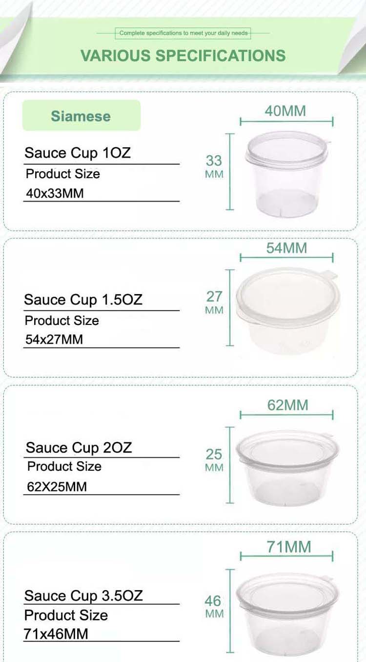 Disposable Microwavable Sauce Cup