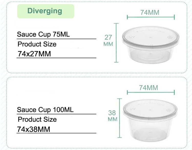 Disposable Clear Sauce Cup