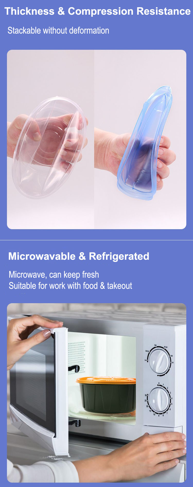 Disposable Food Bowl With Lid