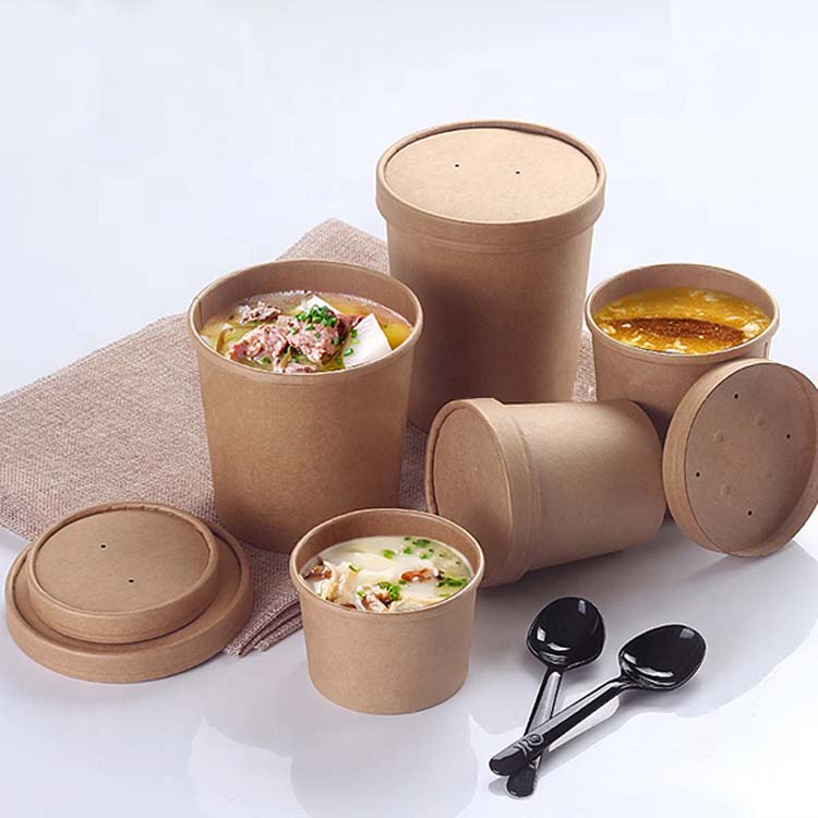 disposable paper soup bowl