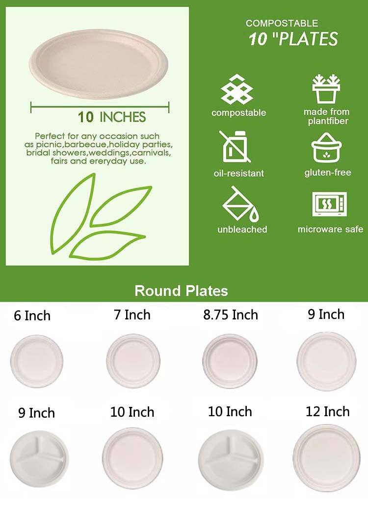 Eco-Friendly Bagasse Tableware