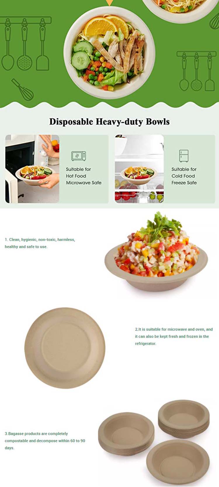 Microwave Pulp Food Bowls