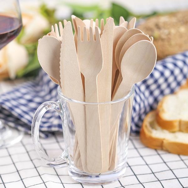 China Disposable Wooden Cutlery Sets