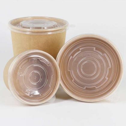 Disposable Kraft Brown Soup Packing Container