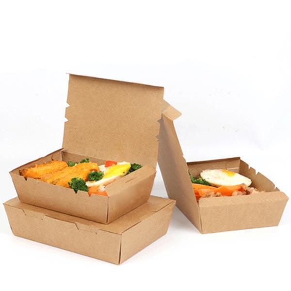 Disposable Kraft Paper Lunch Boxes