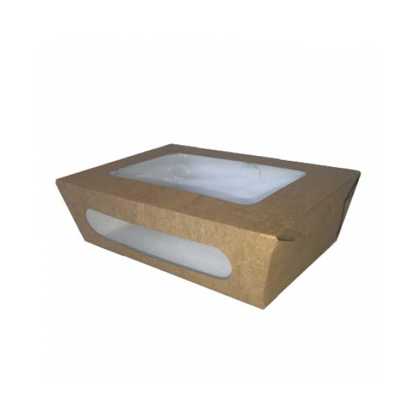 Recyclable Salad Box with Double Clear Window