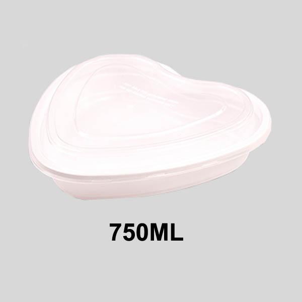 Heart-shaped Disposable Plastic Lunch Boxes